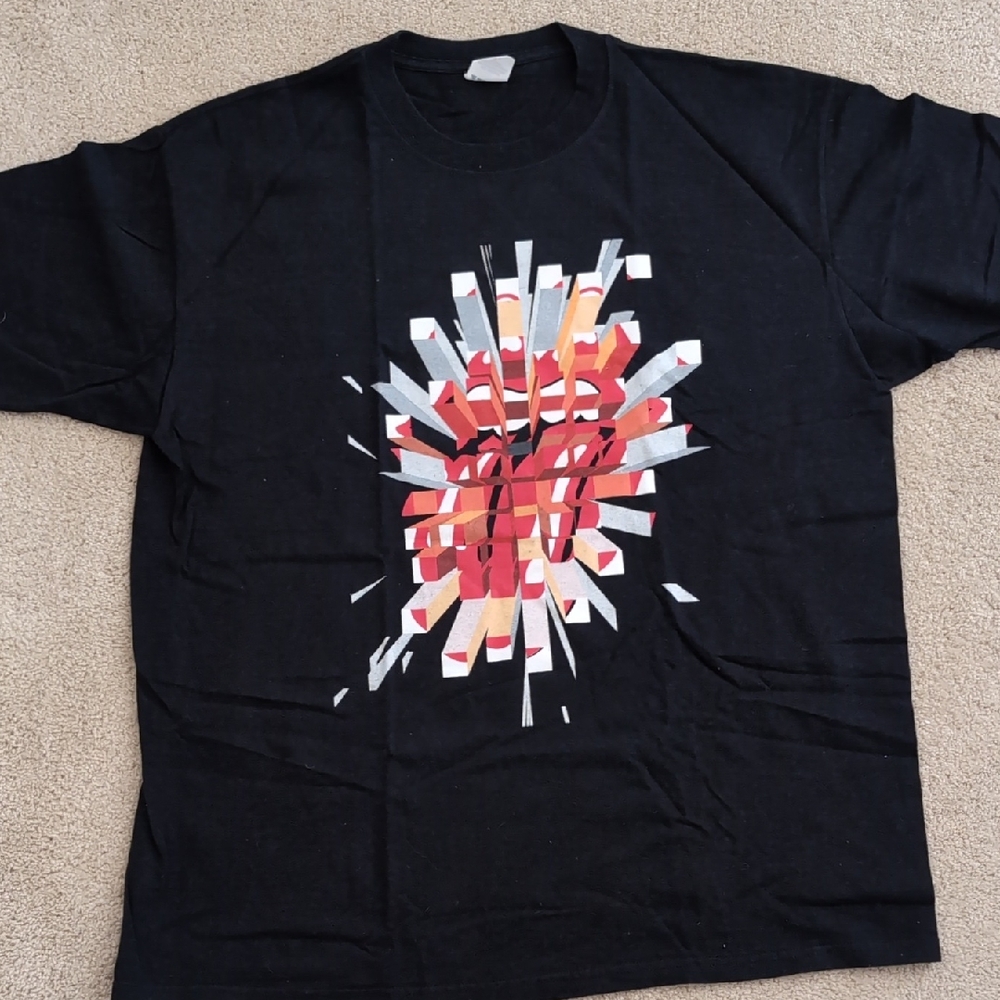 The Rolling Stones 2005 Tour Black T-Shirt with Red and White Tag